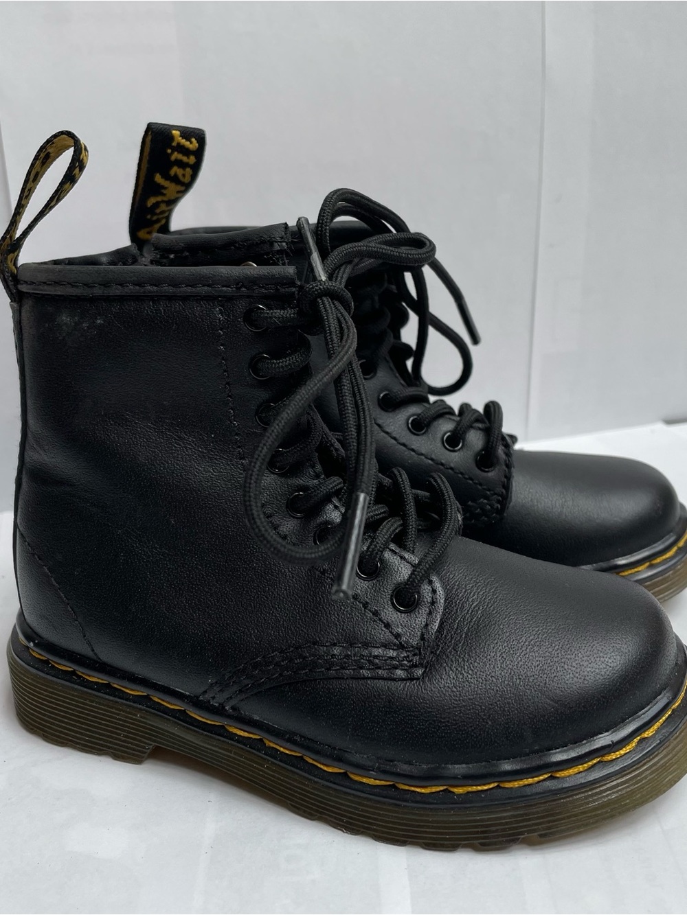 Dr. Martens Toddler 1460 Softy T Leather Lace Up Combat Boots NWOT Unworn